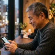 スマートフォンでDMを読む人