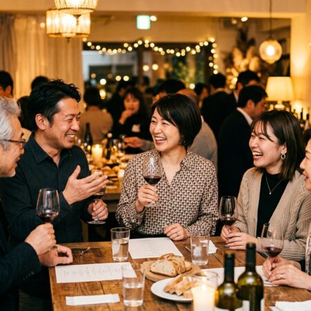 ワイン会での自然な会話