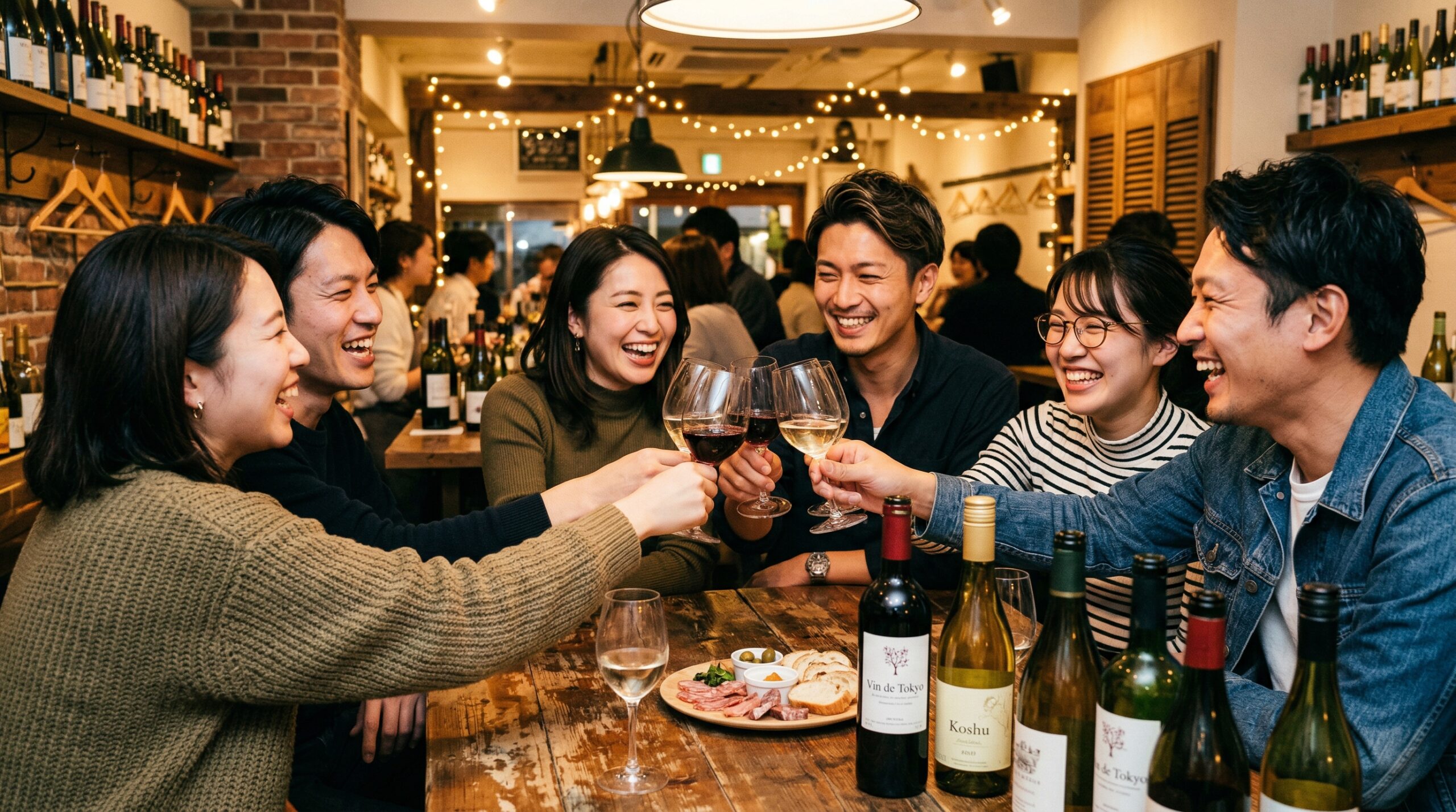 ワイン会を楽しむ人々