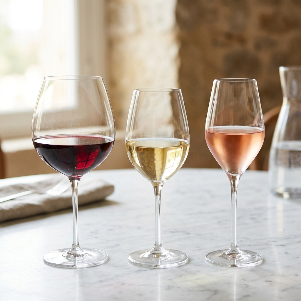 赤・白・ロゼの3種のワイン