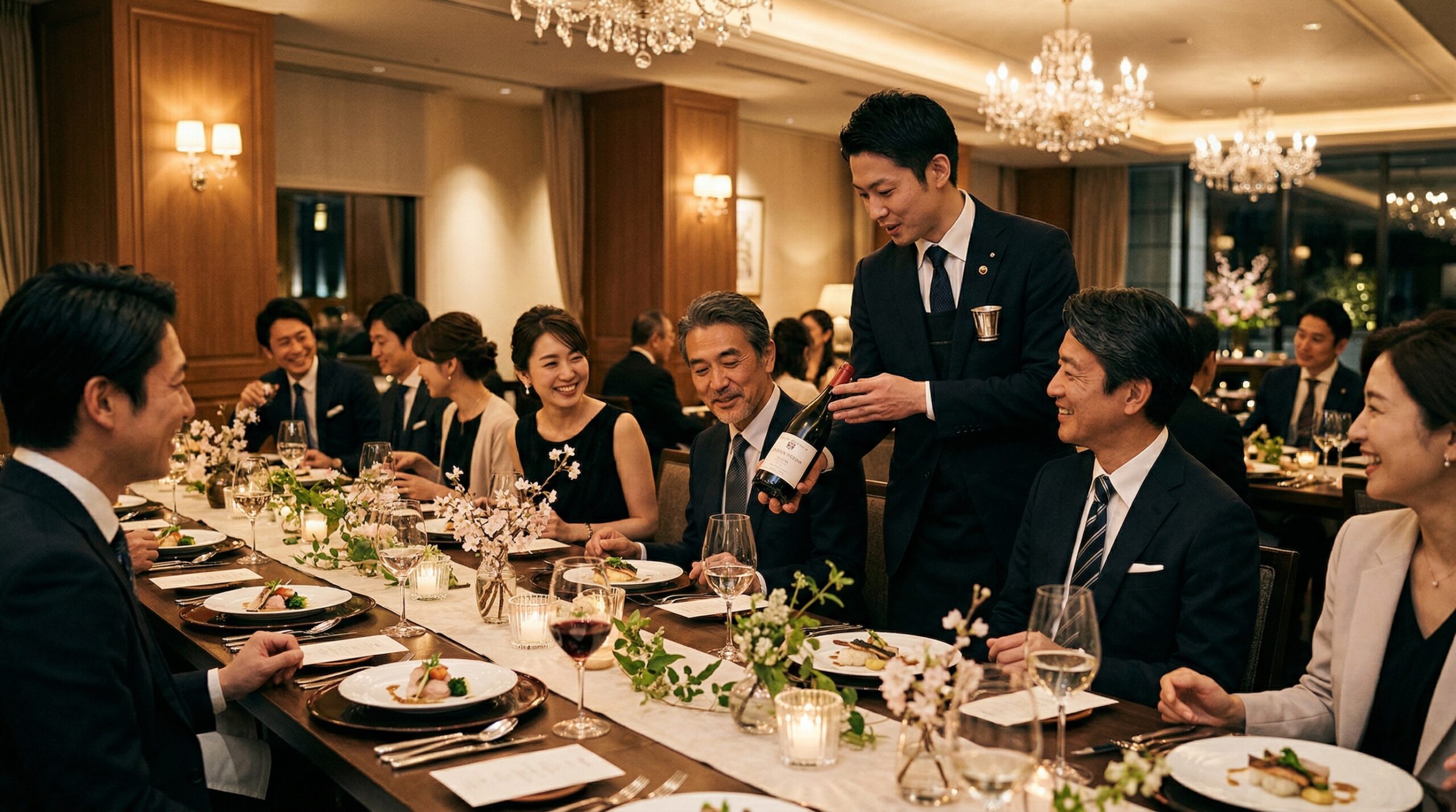 フォーマルなワインディナー