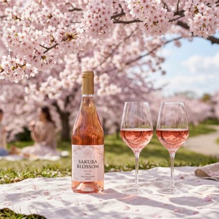 2026年春、桜の下で楽しむプレミアムロゼワインとお花見