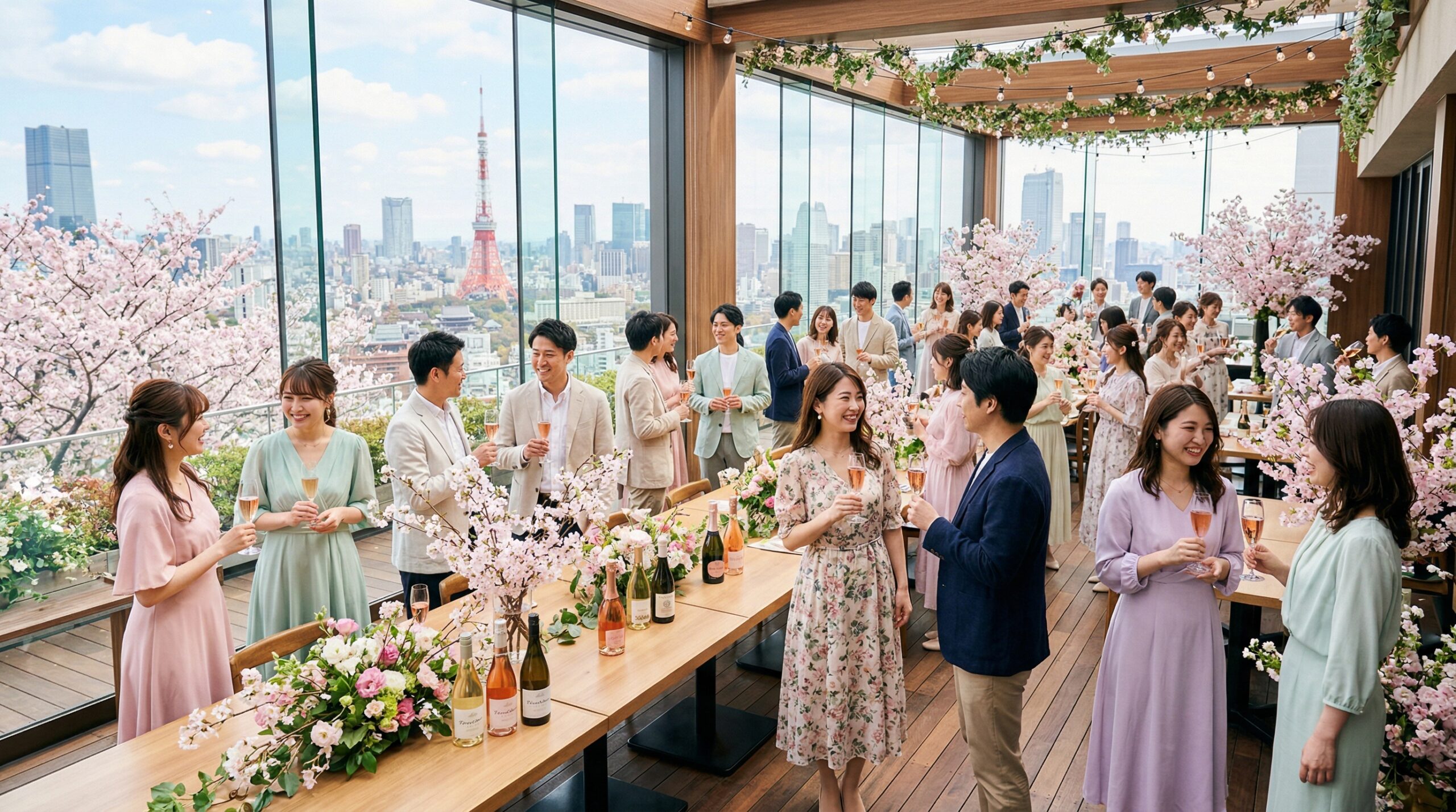 ルーフトップで楽しむ春のワインイベント