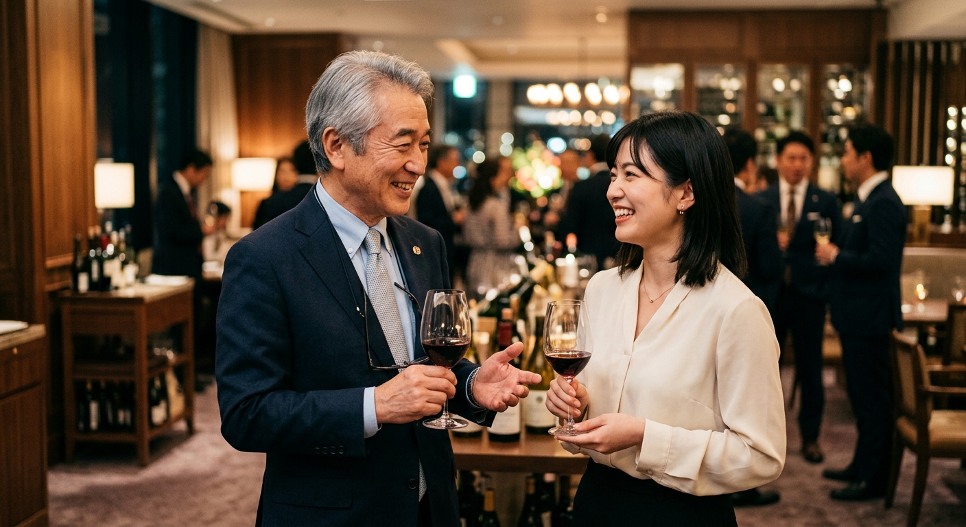 ワイン会での会話