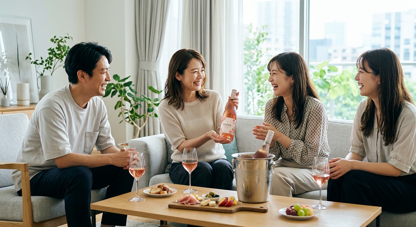 旧友との再会とアーティスティックなラベルのワイン