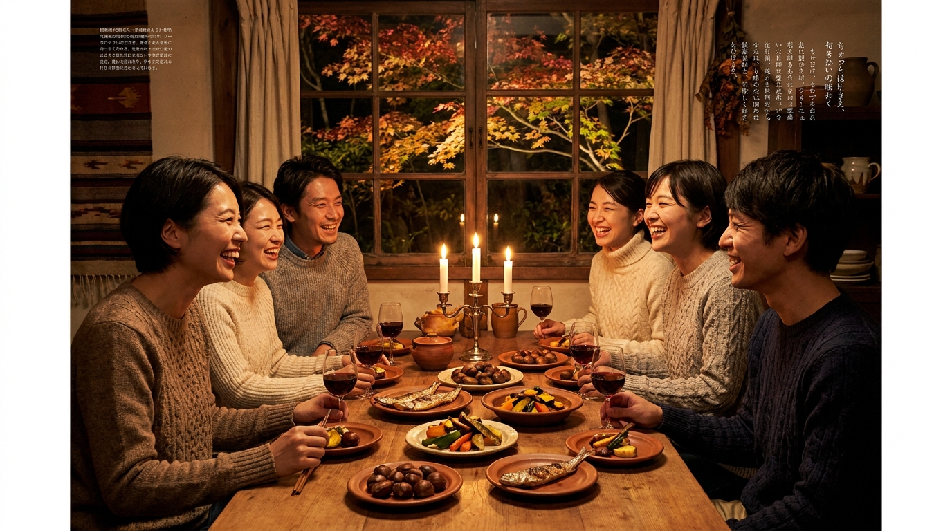 秋の夜のワイン会